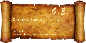 Okenka Emese névjegykártya