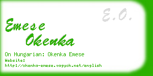 emese okenka business card